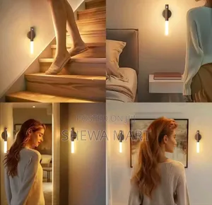Imitation Wood Grain Smart Human Body Sensor Night Light, Led Rechar