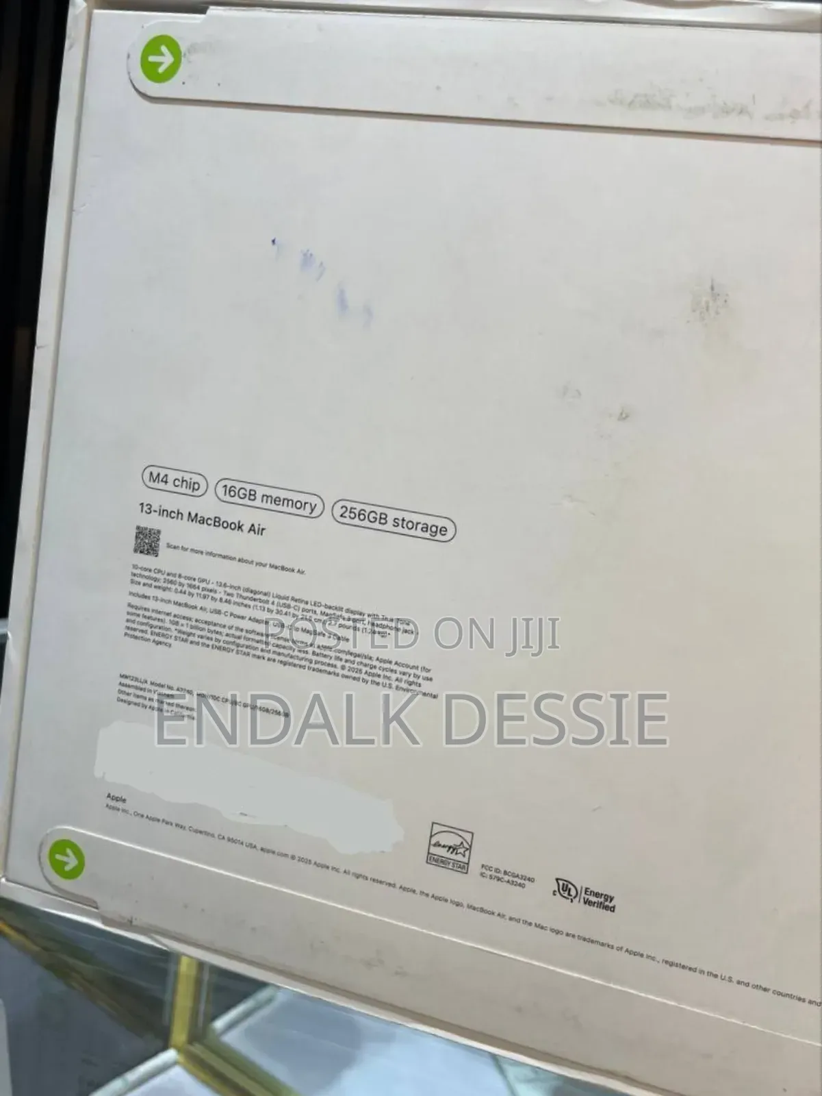 New Laptop Apple MacBook Air 16GB Apple M4 SSD 256GB
