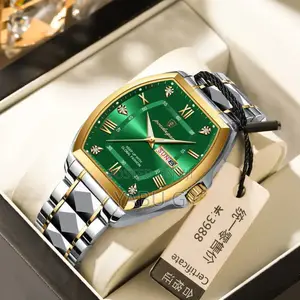 Mens Stainless Steel Calendar Watch Quartz Wristwatches