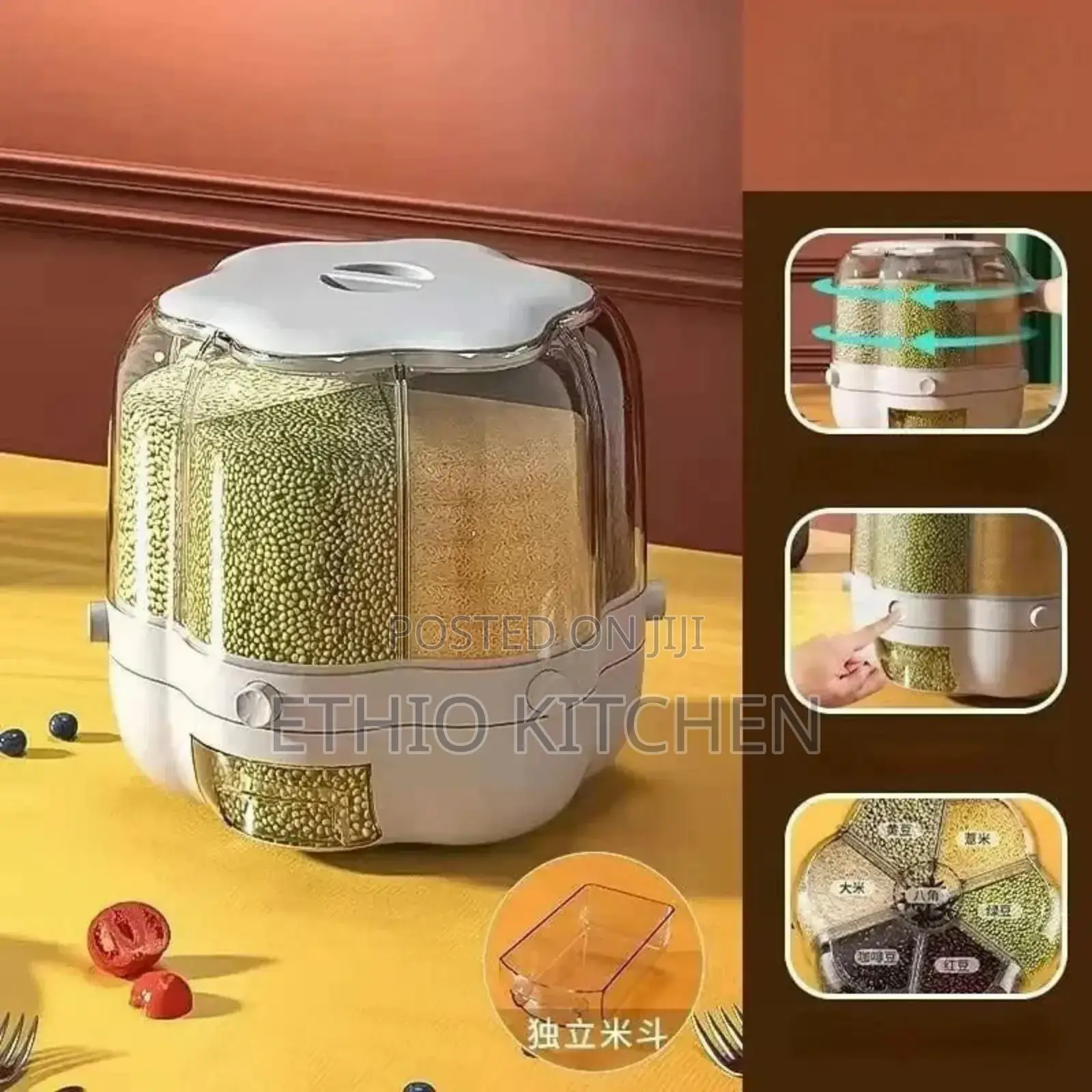 360° Rotating Grain Storage