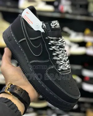 Nike Air Force Black White Fashion Shoes