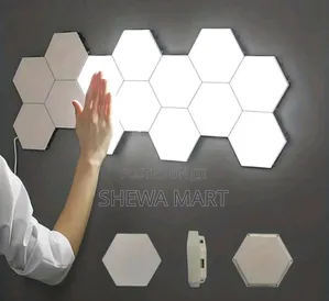 Touch Control Hexagonal Led Wall Light, Neutral White Light With Touch