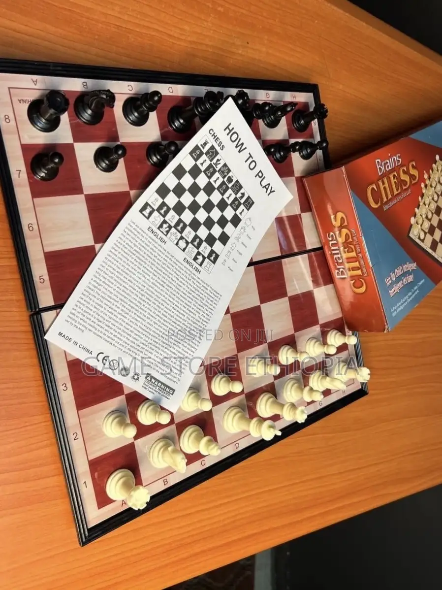 Magnetic Chessboard Checkers Backgammon ማግኔቲክ ቼዝቦርድ