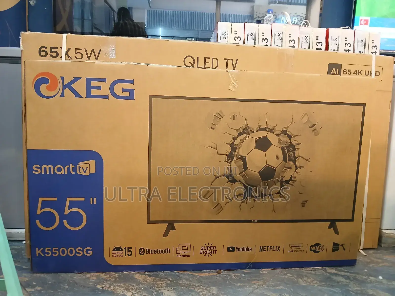 Keg 55 Inch Smart Android Tv Newarrival 2025 Youtube and Others