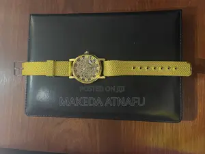 Gold-tone Meykey Skeleton Watch With A Mesh Strap
