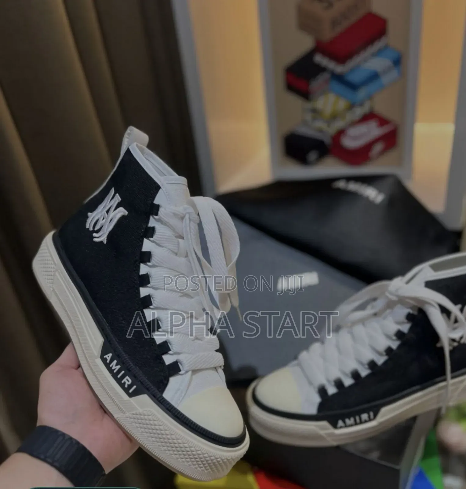 Amiri High Master Quality Smooth Boots for Man's