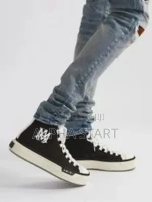 Amiri High Master Quality Smooth Boots for Man's