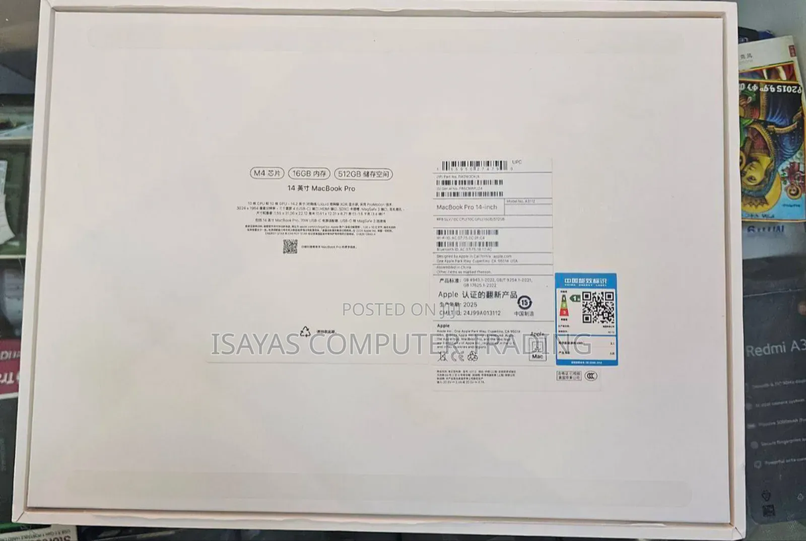 New Laptop Apple MacBook Pro 2024 M4 14-Inch 16GB SSD 512GB