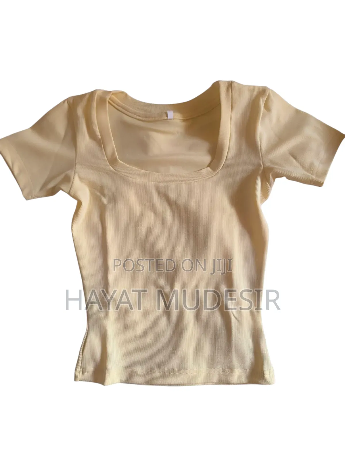 Cream U -Shape Top