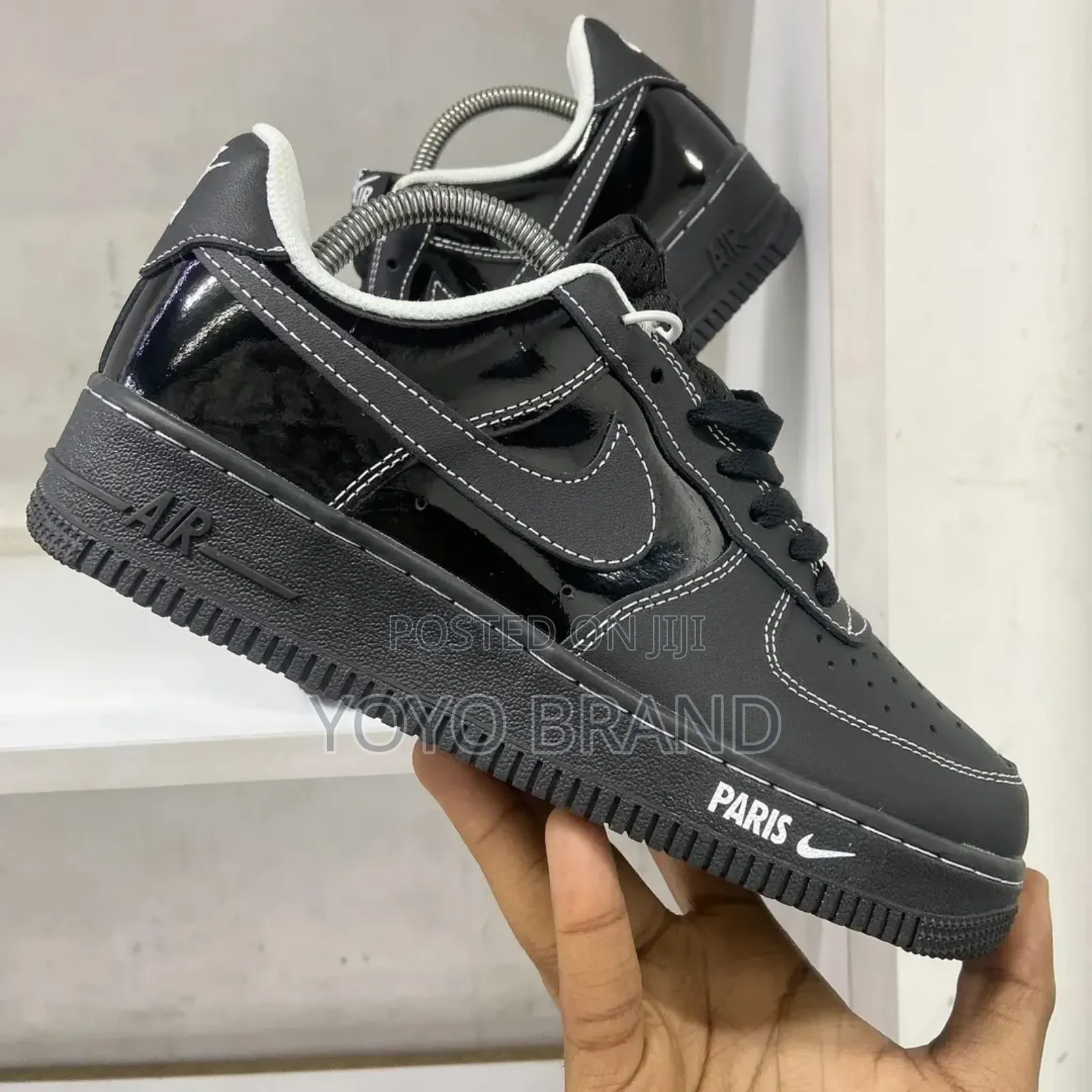New Nike Air Force Coustom Black Fashion Shoes