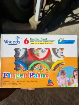 Kids Finger Paint 6 Colors *(Non Toxic,Safe,Acid Free) for 3+ Ages