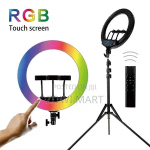 18 RGB Ring Light Ljj45 Remote, 3 Phone Holders, Long Stand