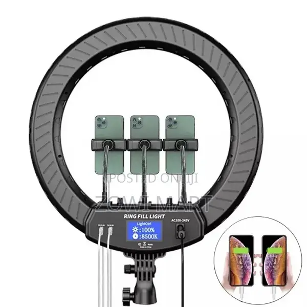 22 RGB Ring Light Ljj45 Remote Control, 3 Phone Holders, Long Stand