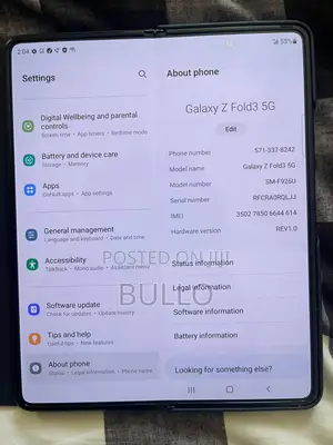 New Samsung Galaxy Z Fold 3 512 GB Black