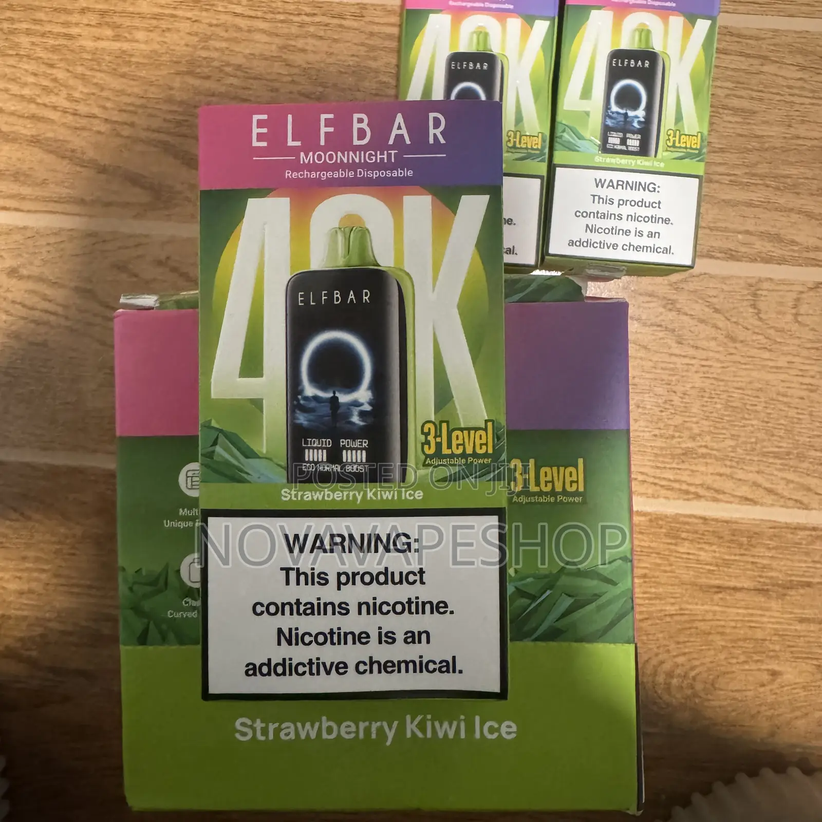 Elfbar 40000 Puff Strawberry Kiwi Ice Vape Hookh