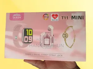 Queen T11 Mini (Also Known as T9 Mini) Smartwatch Bundle
