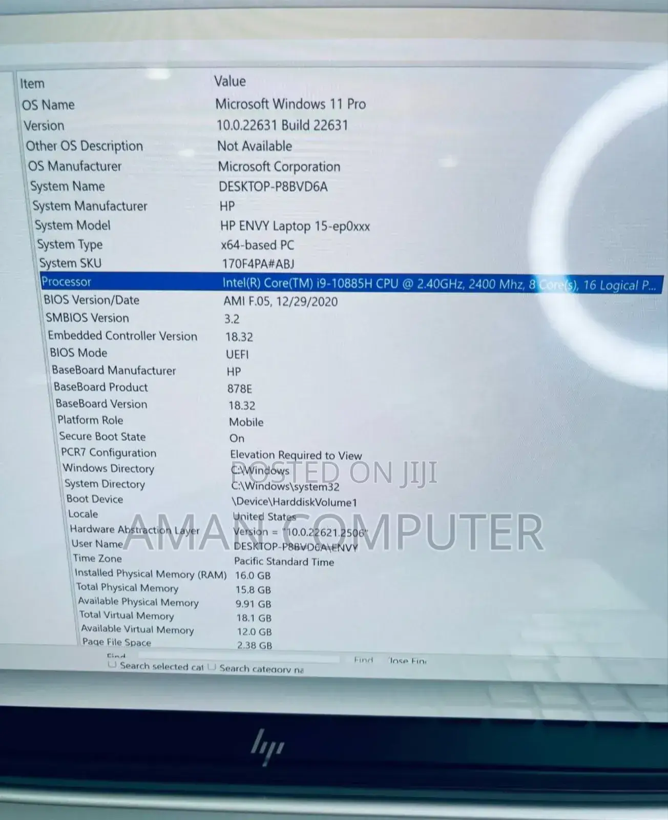 New Laptop HP Pavilion 15 16GB Intel Core I9 SSD 1T