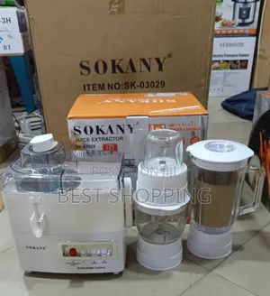 Sokany 4 in 1 Juice Extractor Juicer, Blender, Mincer, and Grinder