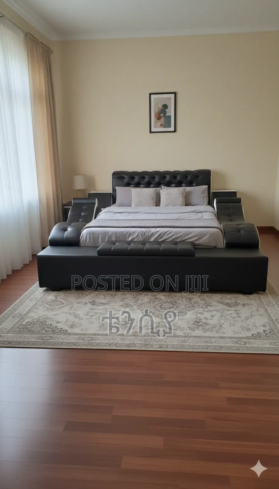 Premium Leather Tufted Bed