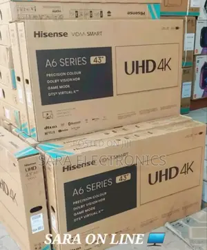 Hisense 43" Uhd A6 Series Model Tv New Model Free Delivery 5 Years War