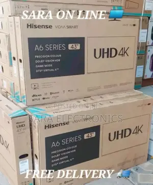 Hisense 43" Uhd A6 Series Model Tv New Model Free Delivery 5 Years War