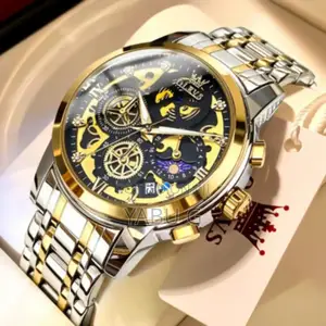 Olevs Men's Quartz Luxury Watch Stainless Steel