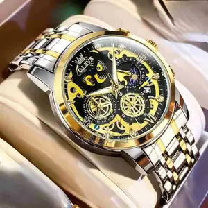 Olevs Men's Watches Top Brand Luxury Original Waterproof