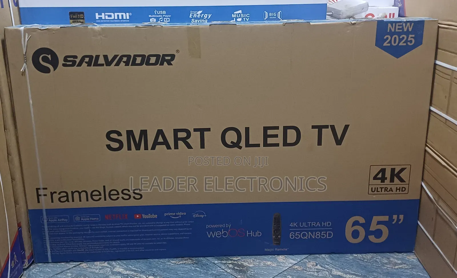  “Salvador 65'' Smart Tv – Big Screen, Beautiful Frameless Design!”