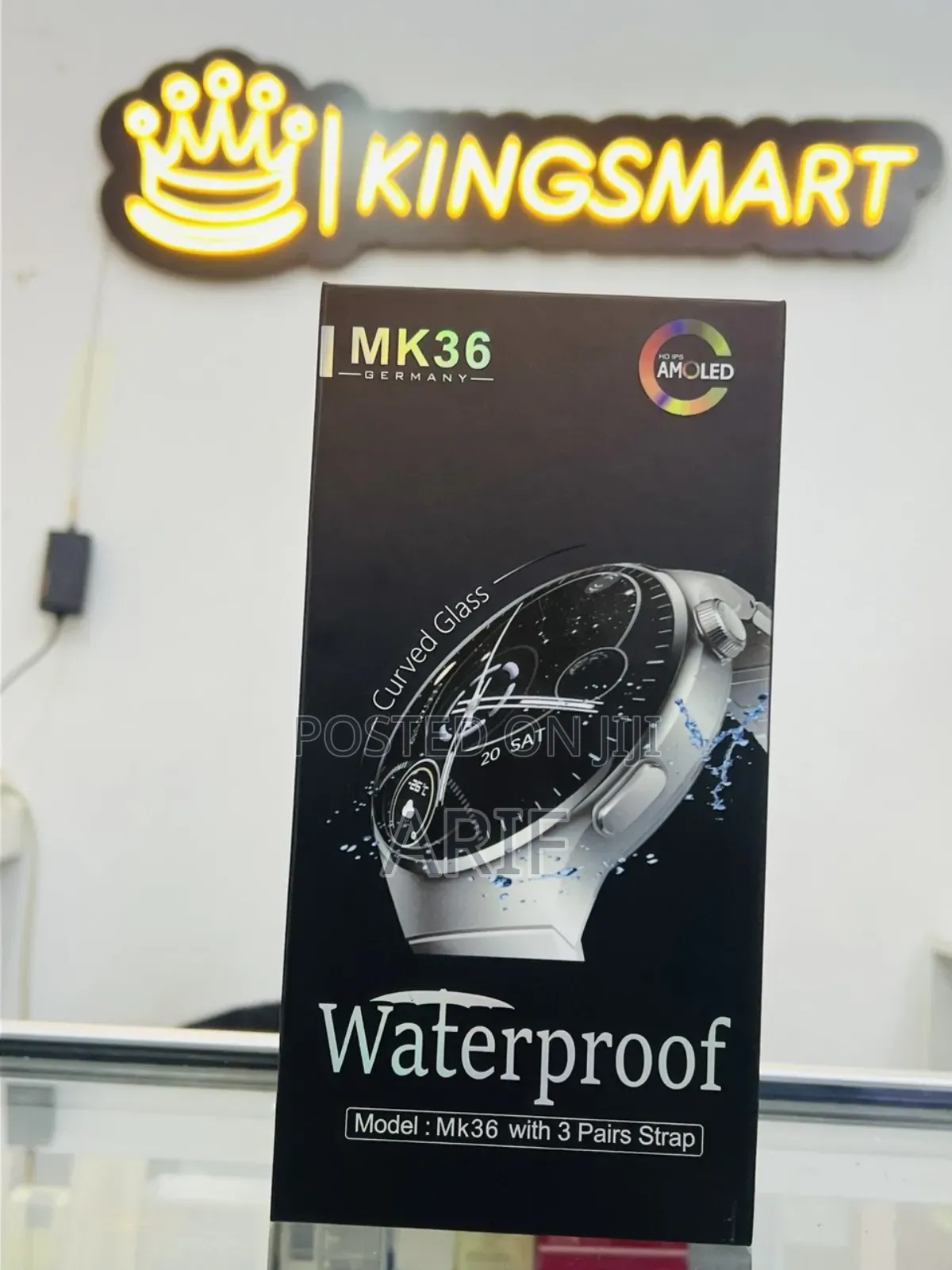 Smart Watch Waterproof Mk36 With 3 Pair Straps