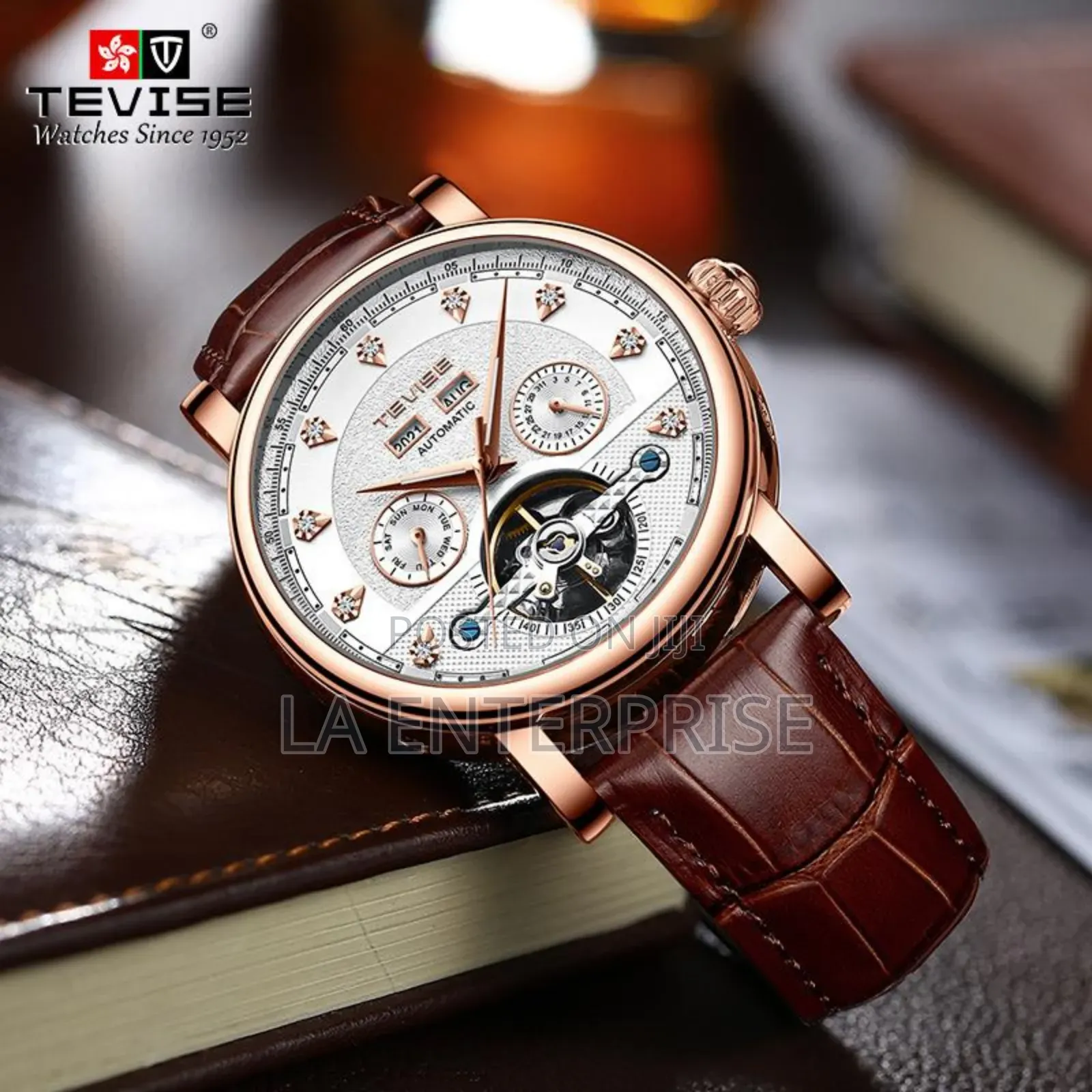 Tevise Genuine Leather Watch