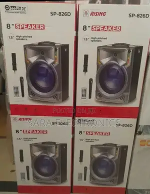 Rising and Max Speaker 8 Inch Orignal *5year Warranty Free Delivery