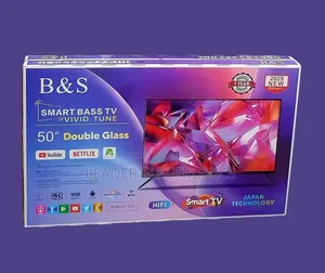 “B S 50'' Double Glass Smart Tv – High Quality Modern Design!”