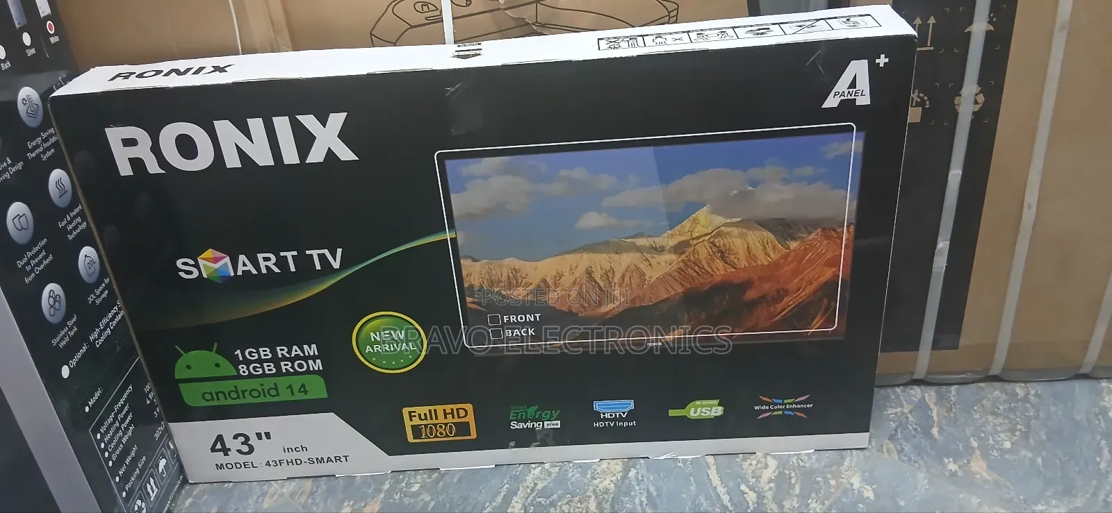 Ronix 43" Frameless Smart Tv – Slim Design Super Clear Picture