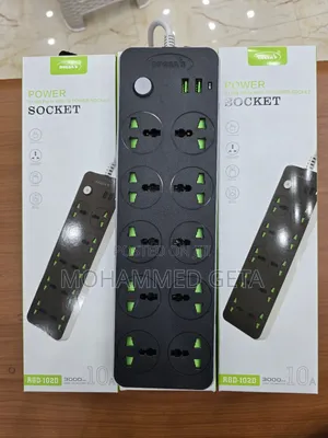 Ruggas 10 Port Universal Power Sockets and 2 Usb Ports