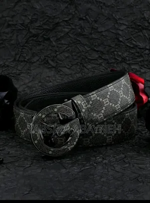Letter G Automatic Buckle Leather Belt for Men's