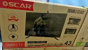 ➨Oscar 43" Double Glass Uhd Smart Tv ○Hi-Fi Sound-○