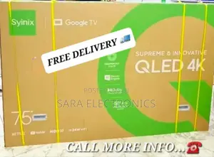 Syinix 75" Googel TV Superem Innovative Qled TV NEW 2026 FREE DELIVERY