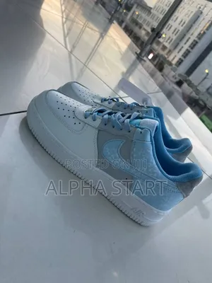 Nike Air Force Black Black White for Man's