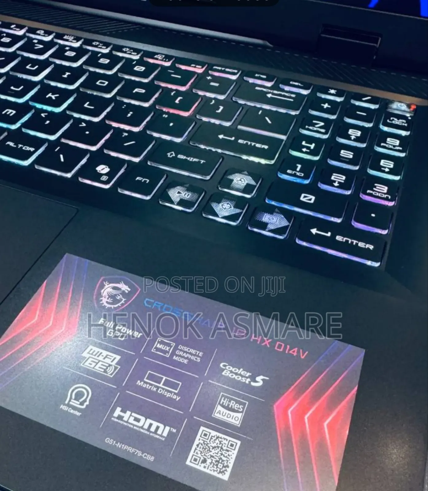 New Laptop MSI GF63 16GB Intel Core I7 SSD 1T